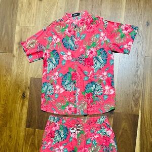 Jogal Hawaiian Short Set Men Large